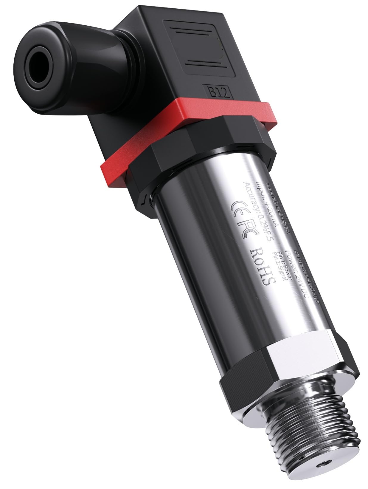 Transmisor de presión 4 20ma 0-10V Sensor de presión G1/4" 12-36V 0-1bar 10bar 60bar a 4-20mA 0-10V Transmisor de presión RS485(0-10v output,0-0.1Mpa)