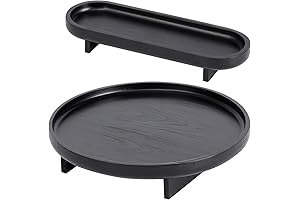 Black Decorative Tray, Modern Tray for Coffee Table