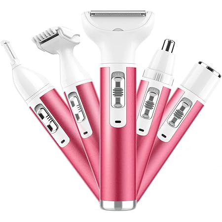 Amazon 1台5役 レディースシェーバー 女性用シェーバー 電動 シェーバー 鼻毛カッター 眉毛シェーバー ムダ毛処理 顔 脇 腕 ビキニライン 背中 足 全身適用 男女兼用 Usb充電式 日本語説明書付き パープル Venuoker レディースシェーバー