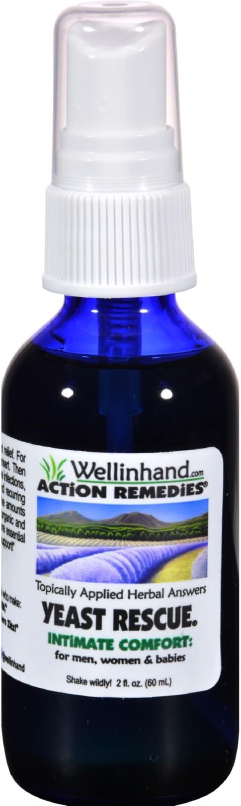 Wellinhand Yeast Rescue Spray - 2 fl oz - Herbal Remedy - For Itching and burning - Gluten Free
