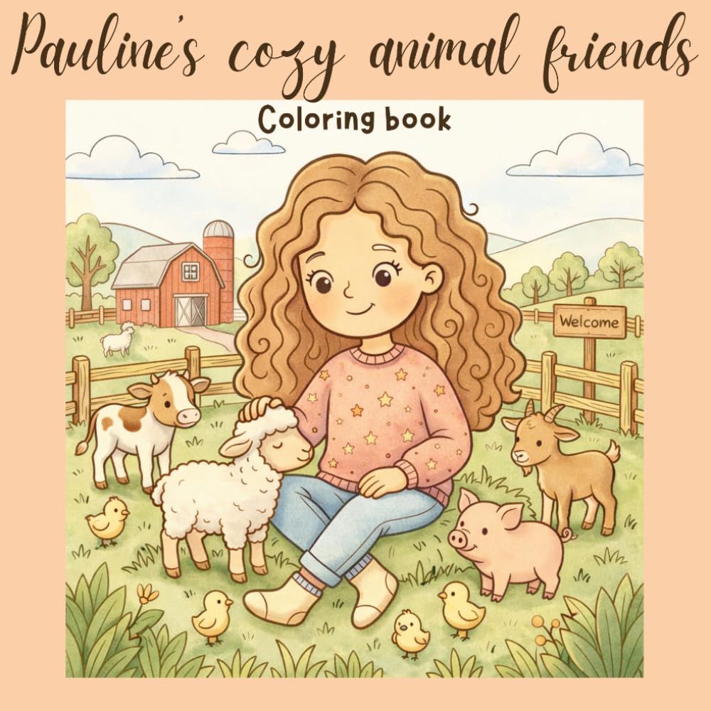 Pauline’s Cozy Animal Friends Coloring Book: A Cute and Relaxing Cozy Coloring Book with Animals for Stress Relief and Mindfulness