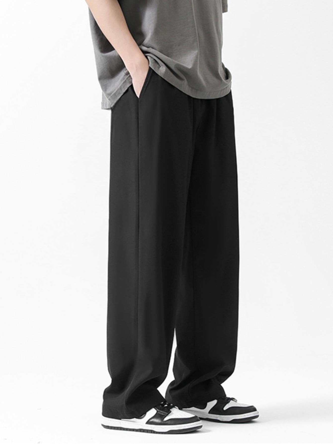 dockstreet Straight Wide fit Long Length Trouser Style Drawstring Trackpant for Men/Trending Sporty Style, Relaxed Casual Pants for Men-picture-40