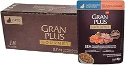 Granplus Ração Úmida Granplus Gourmet Gatos Castrados Salmão E Frango 85G - Pack Com 18 Unidades