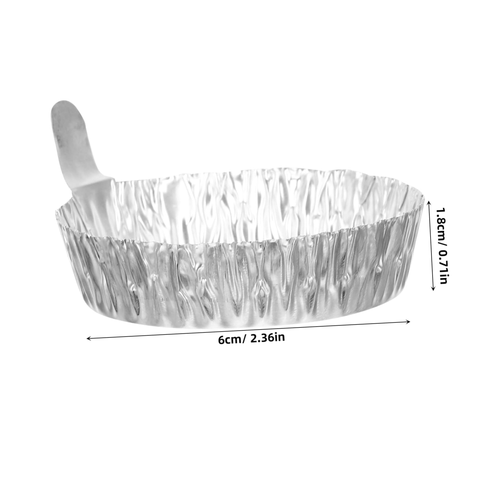 Veemoon 50pcs Aluminum Foil Weighing Trays Handle 42ml Capacity Disposable Weighing Pans for Lab Use
