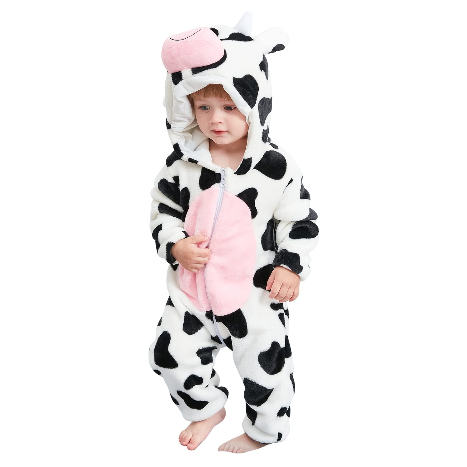 FANCYINN - Disfraz de Animal para niños pequeños, con Capucha, Mono, Traje de Dibujos Animados