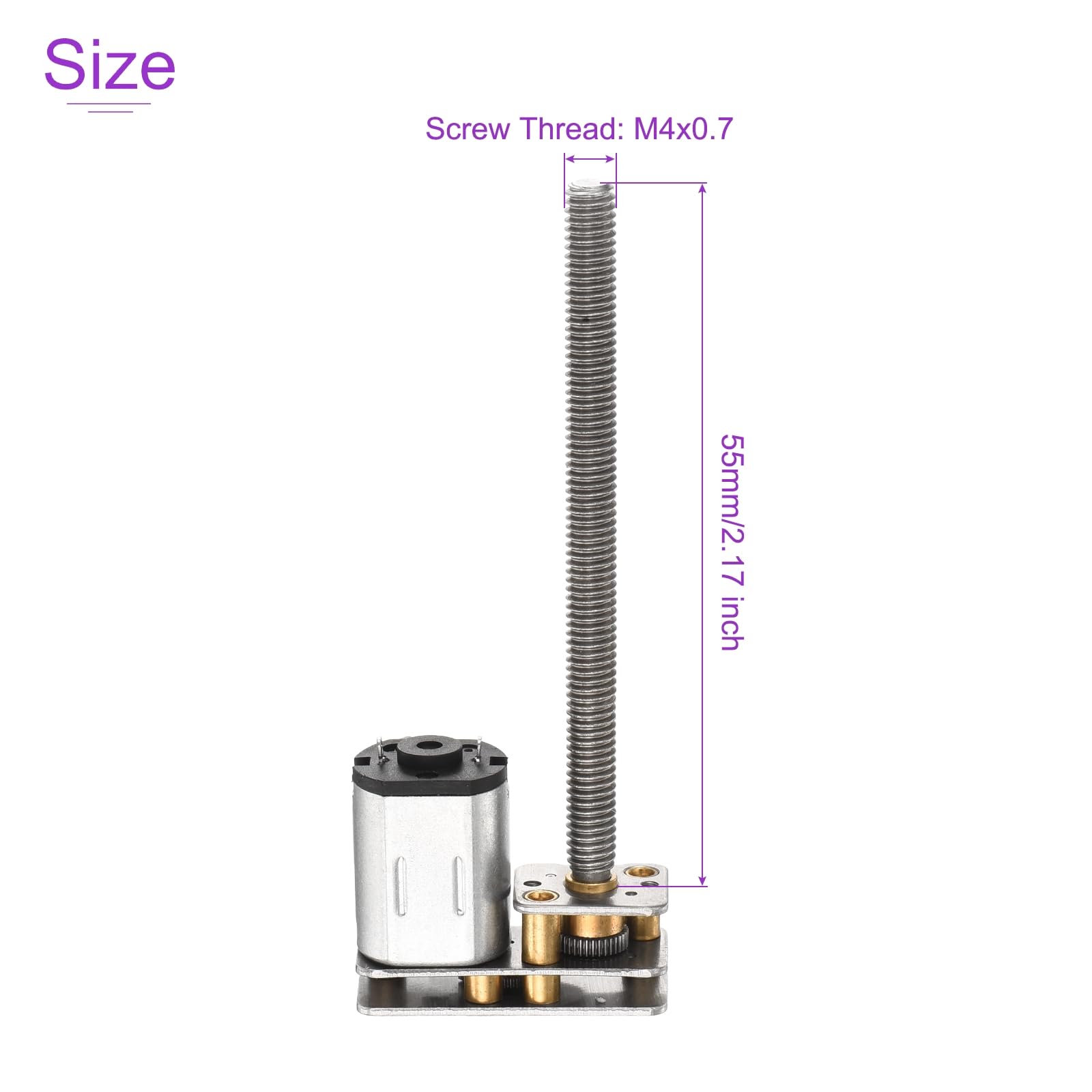 DMiotech 6V 200RPM Rated Torque 4 Output Shaft Length 55mm Micro DC Speed Reduction Motors Mini Metal Gearbox Motor for RC Car Robot Model DIY RC Toys Engine - Image 3