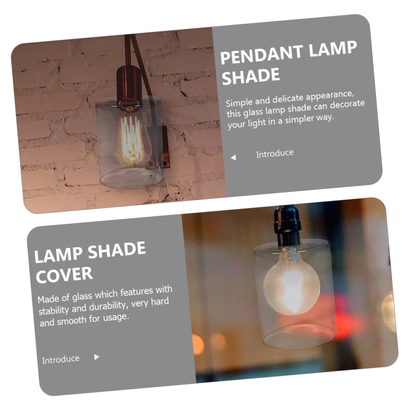 Transparente Glaslampenschirme für Pendelleuchten 3 Stück Modern