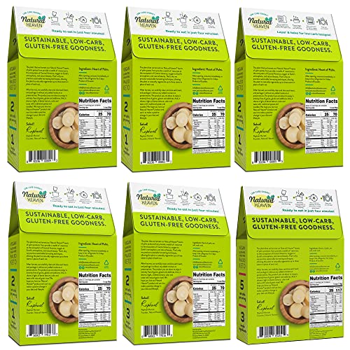 Natural Heaven Hearts Of Palm Healthy Food Variety Pack Pasta And Rice (Angel Hair, Spaghetti, Lasagna, White Rice, Brown Rice, Creamy Mash - 1 Of Each) | Gluten-Free | Low Carb - 4G Of Carbs | Keto Food | Paleo | Vegan | (9 Ounce – 6 Count) #TOP1