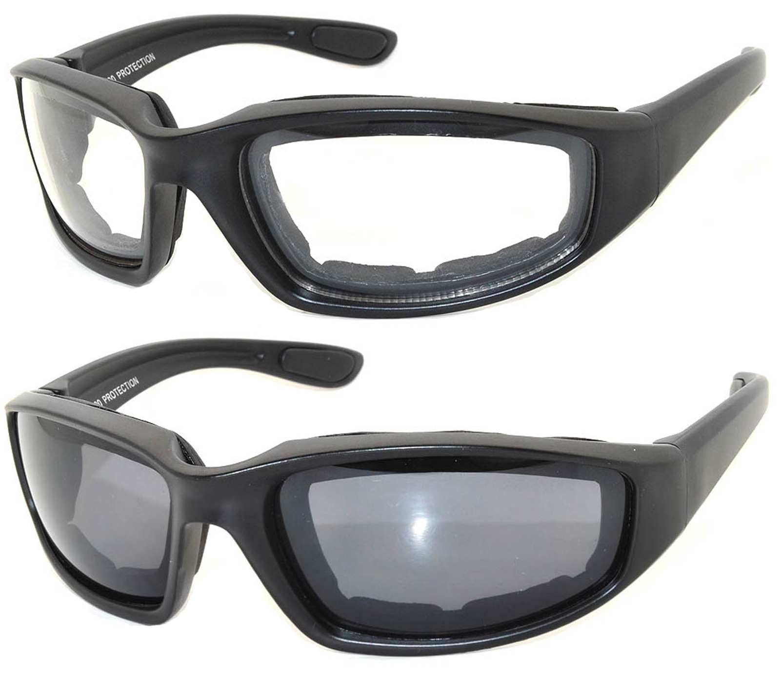 OWL Motorcycle Riding Sport Sunglasses Assorted Color Multipacks, Unisex Foam Padded Wind Blocking Glasses UV400 Protection