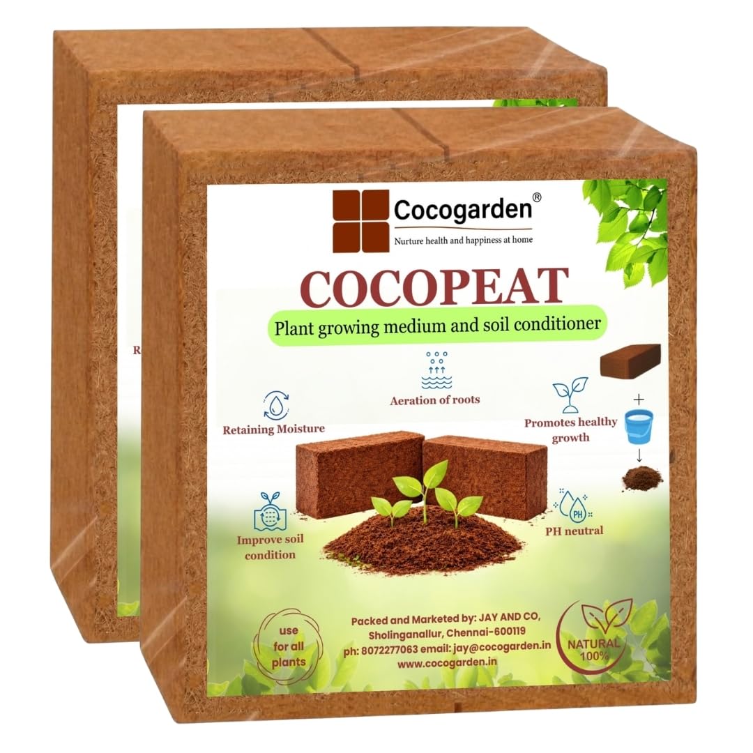 Cocopeat 2kg Block (2 x 1kg) Expands Up to 30 litres of Usable Growing Medium | Organic Coco Peat for Plants, Gardening & Potting Mix | High Water Retention Growing Medium for Indoor & Outdoor Plants-image-38
