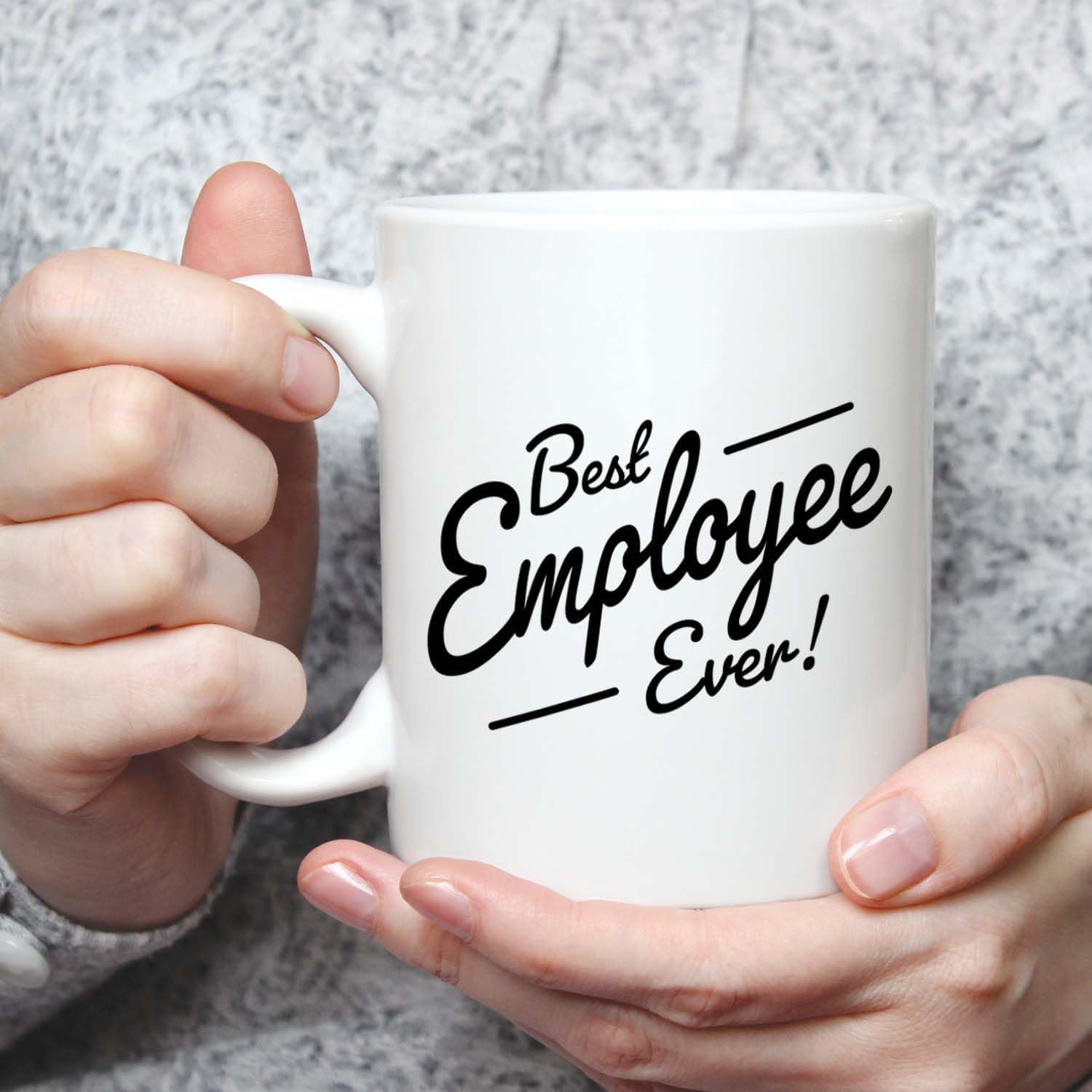 Best Employee Ever Mug/Jumbo 15 Oz White Ceramic Mug/Modern Employee Appreciation Coffee Cup/Office Gift For Employees image 4