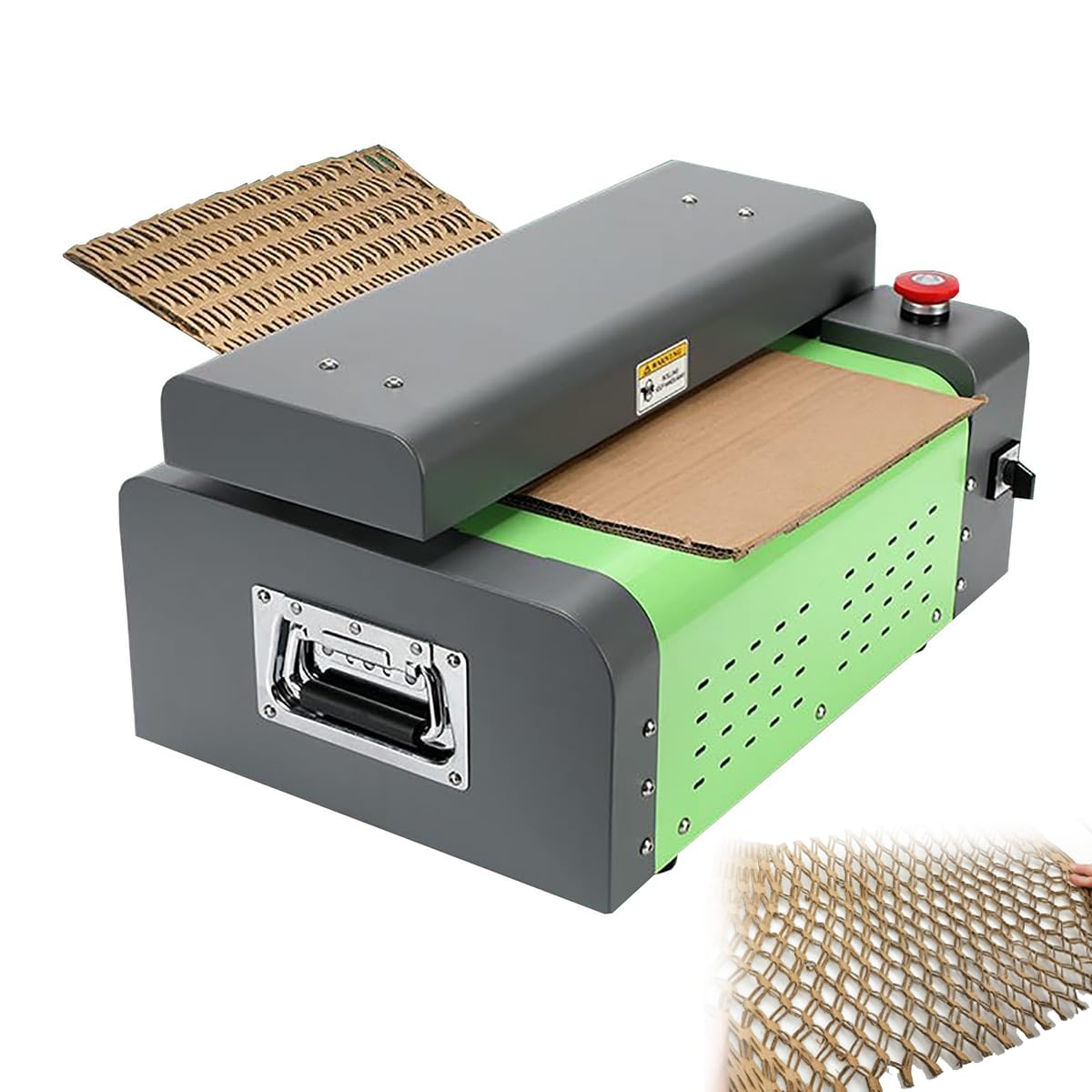 JXYQ Corrugated Box Cutting Machine, Cardboard Shredder for Packing, 3 M/Min Honeycomb Paper Maker, Waste Carton Cutter for Express Packaging