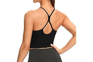 LEMEDY Women's Sports Bra Strappy Back Workout Tank Top
