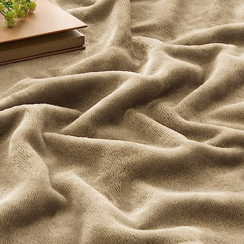 Image of BEDELITE Fleece Blanket Queen Size Camel Throw Blankets for Couch & Bed, Luxury Plush Cozy Fuzzy Blanket 90x90 inches, Super Soft Warm Lightweight Throw Blanket for Travel Camping