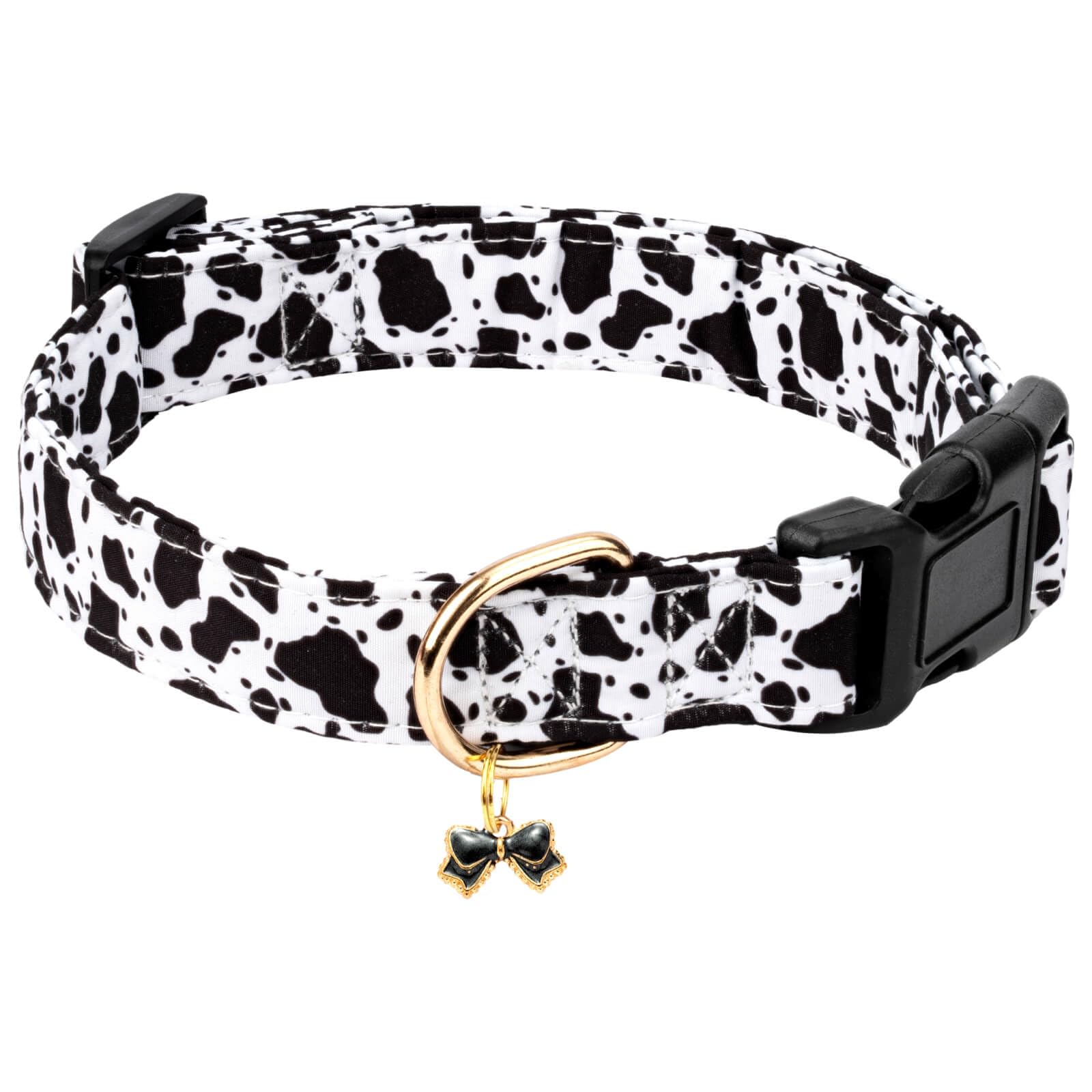 Gelwoo Cotton Dog Collar,Soft and Cute Puppy Collars with Crow Patterned Design for Girl Female Boy Dogs,Adjustable Buckle Pet Collar for Small Medium