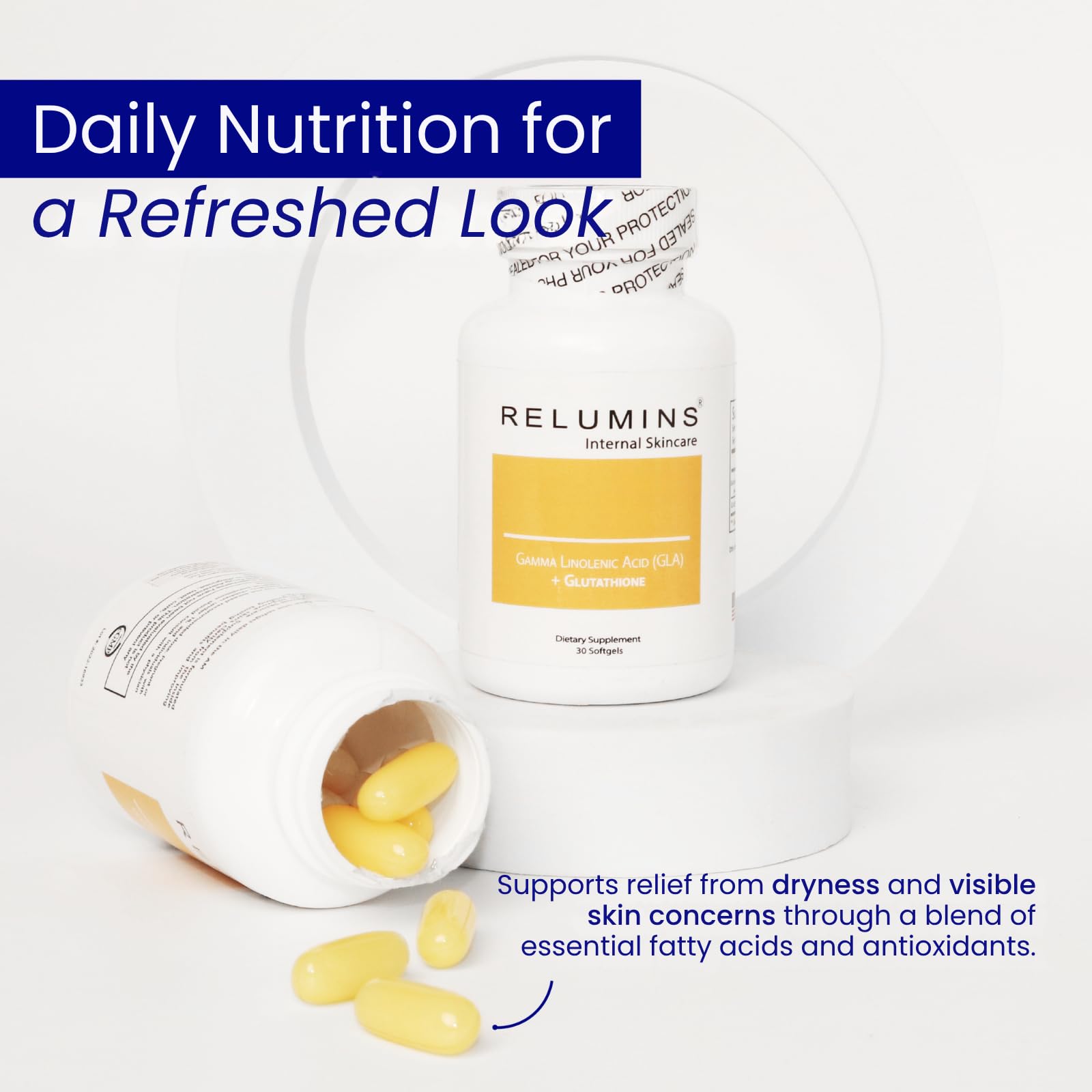 glutathione for inflammation relief Amazon.com: Relumins GLA Plus Glutathione Supplement – 240mg Borage Seed  Oil GLA & 75mg Capsules – Hydrate, Protect & Glow from Within – 30 Capsules