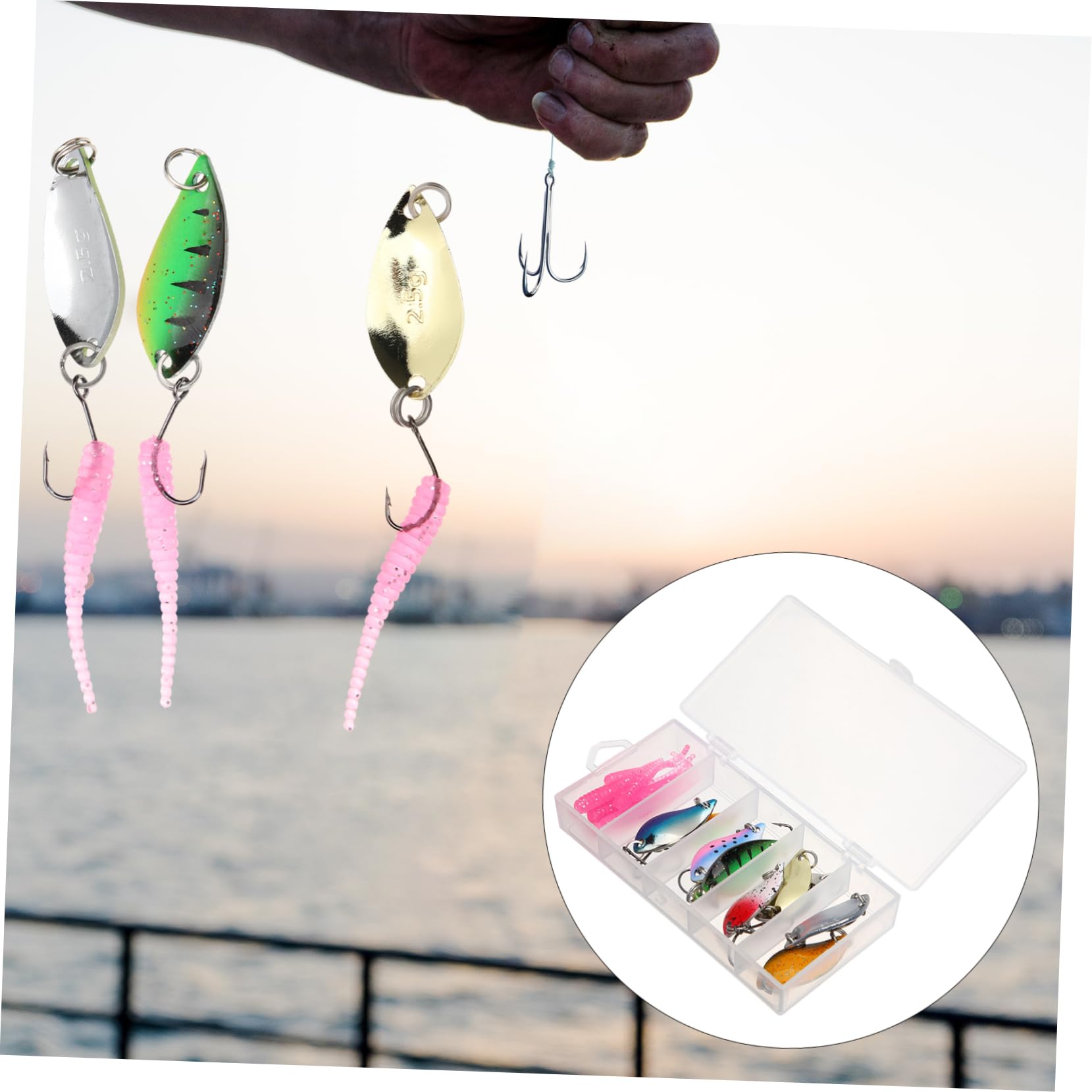 POPETPOP 5ensembles Set De Leurres Factices pour Souples Leurrs Métalliques Accessoires De Et pour Eaux Et