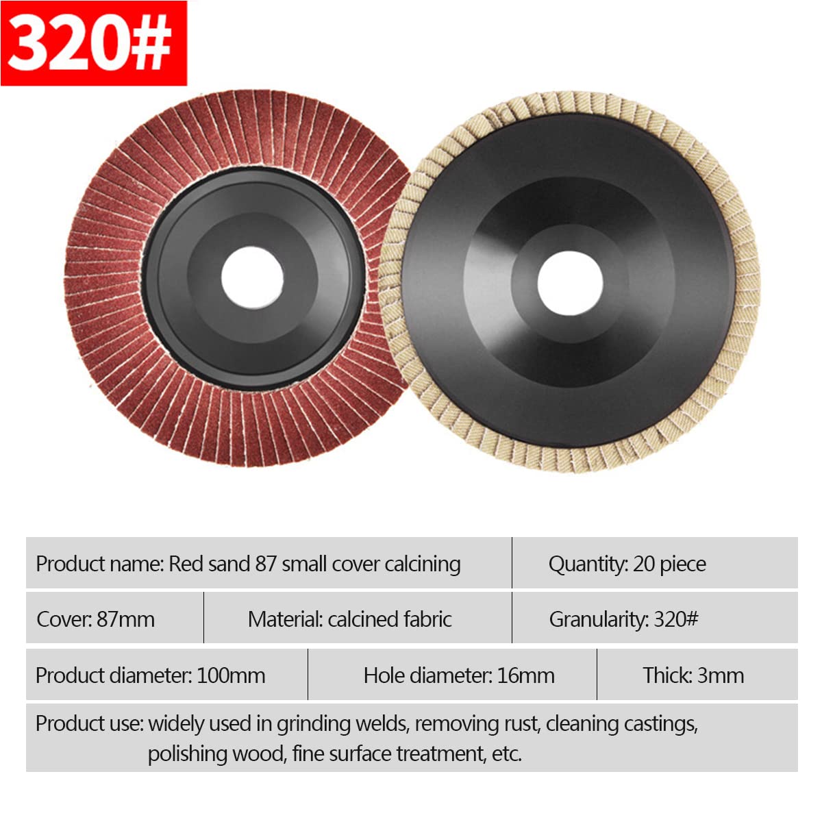 1 ściernica 100mm 16mm Arbor Red Sand