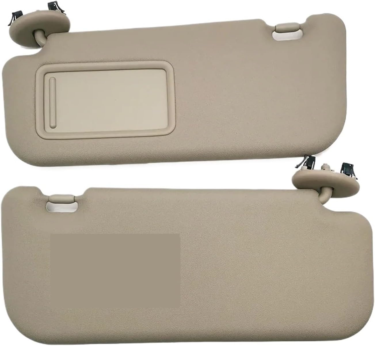 Car Interior Left Right Sunvisor Sun Shade Shield Visor with Make Up Mirror Dark Gray Compatible for Toyota Yaris 2008-2013