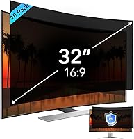 Vista 10 de Filtro de pantalla de privacidad de 32 pulgadas para monitor de computadora curvado para PC de escritorio de pantalla ancha 16:9