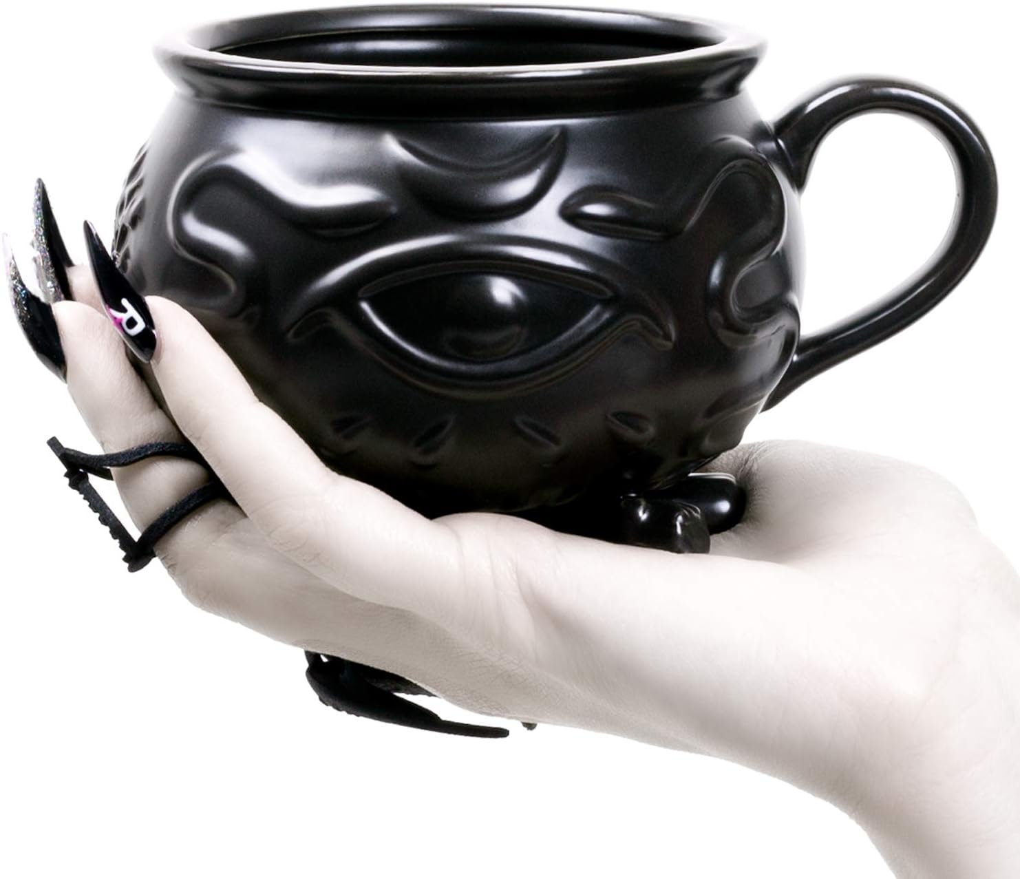 Schwarz Hexen-Kaffeetasse, Böse Augen Keramische Teetasse, 15oz ... Schwarz Hexen-Kaffeetasse, Böse Augen Keramische Teetasse, 15oz ...