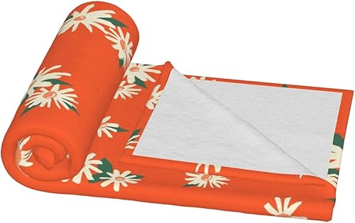 Miniatura 8 de AFHYZY Manta de margaritas para mujer, suave manta de forro polar de verano, lavable, manta ligera de viaje para sofá, cama, sillón durante todas