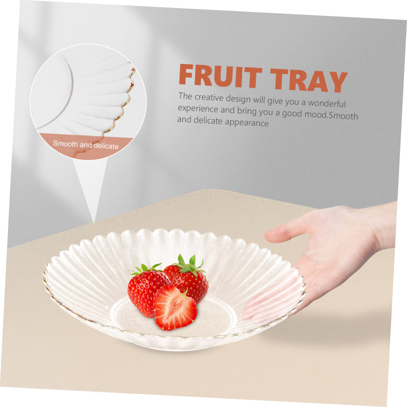 Dto Vassoio Multiuso per Frutta in Cristallo, Vassoio per Torte, Fornitura per Feste di Matrimonio