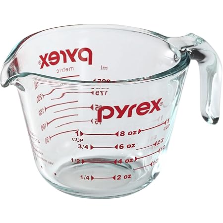 Pyrex 885107797882 6001074 Measuring Cup, 8 Oz, 1 Pack, Crear