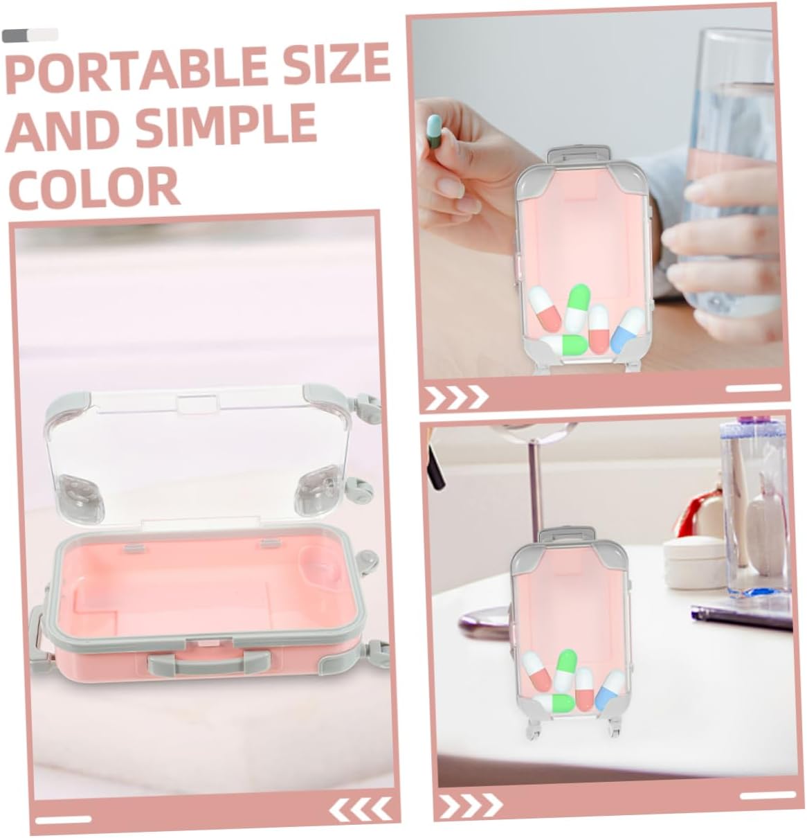 10pcs Makeup Organizer Storage Mini Suitcase Travel Cosmetic Case Makeup Bag