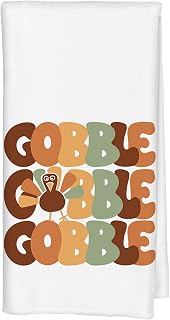 Gobble Turkey Thanksgiving Hand Towels for Bathroom Kitchen, Gobble Turkey Thanksgiving Kitchen Bathroom Decor Gifts for Women,16x24 Inches