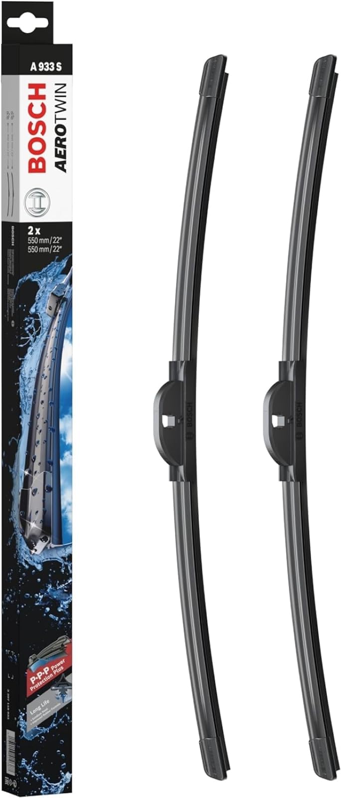 Bosch Aerotwin A416S Tergicristalli Anteriori – Set 600mm/575mm, Tecnologia Power Protection Plus, Silenziosi E Aerodinamici