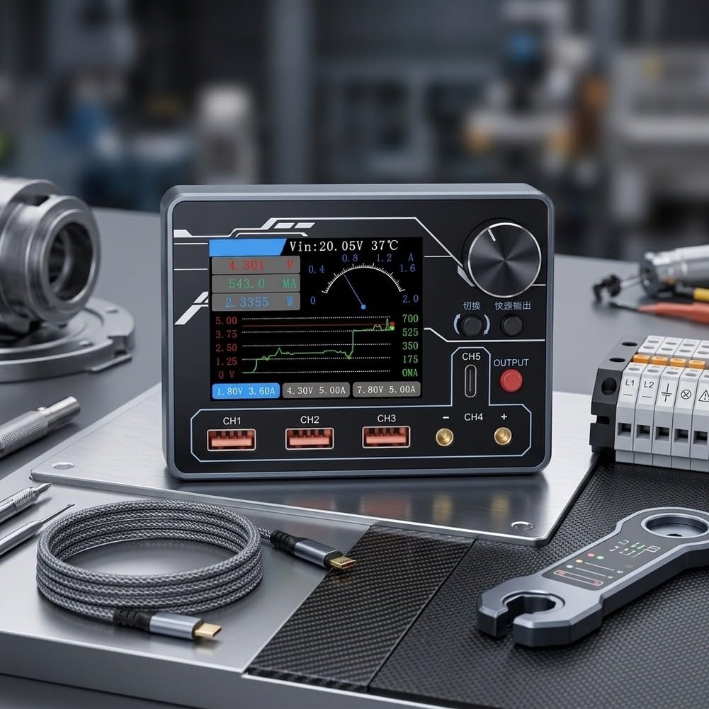 Multimetro digitale con diagnosi AI Riproduzione Curva Risoluzione 1mV PD Ricarica Rapida Compatibile per Analisi Circuito 105x75mm