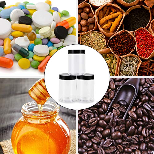 10 PCS Plastic Jars with Lids, 10 OZ Wide Mouth Jars with Airtight Lids, Clear Empty Slime Containers with Lids, Multipurpose Storage Jars for Home Kitchen Food Arts Crafts Cosmetic Sample4
