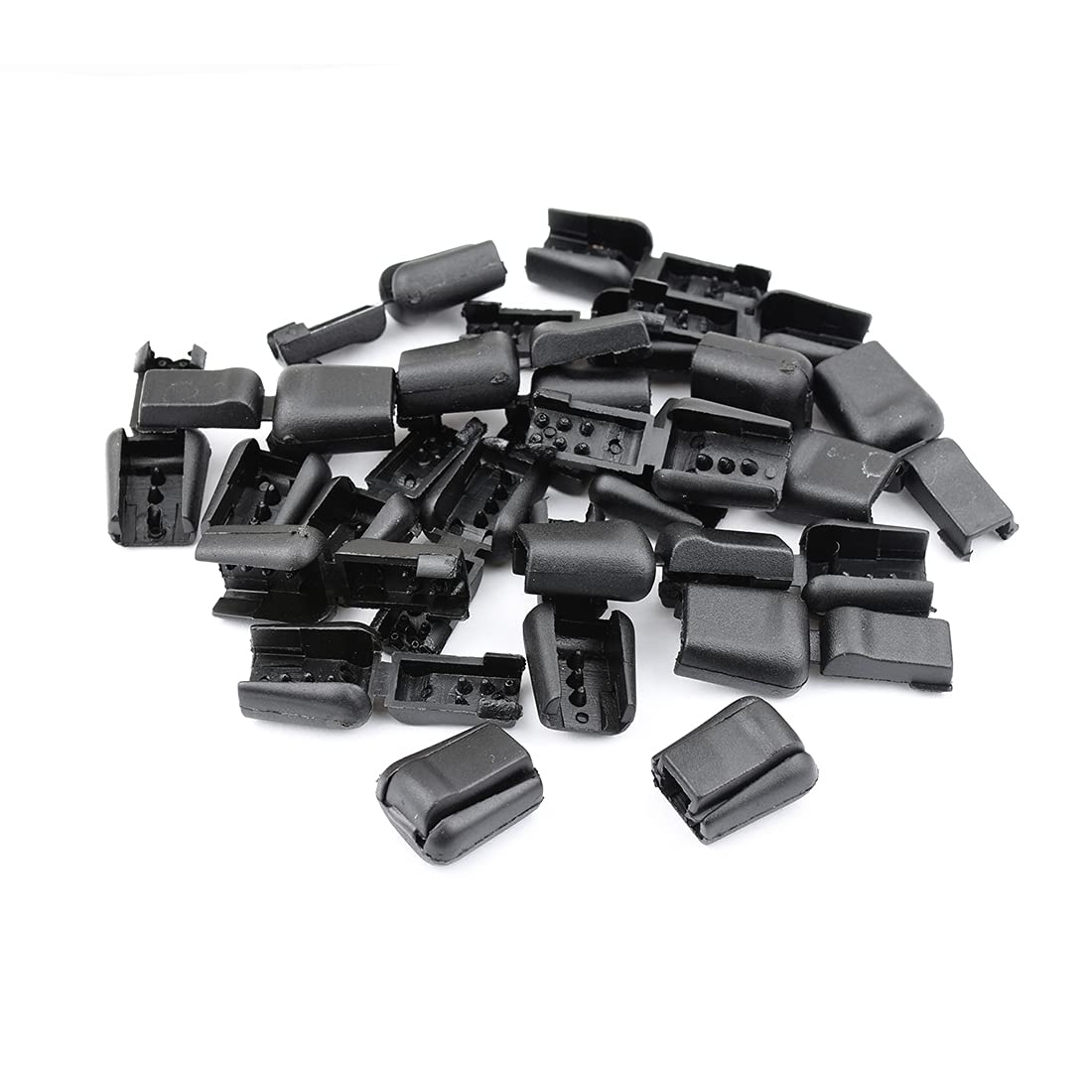 20PCS Zipper Pull Cord Lock Cord Ends Buckle for Paracord Cord,Shoes,Molle Backpack，DIY Craft Project（Black）
