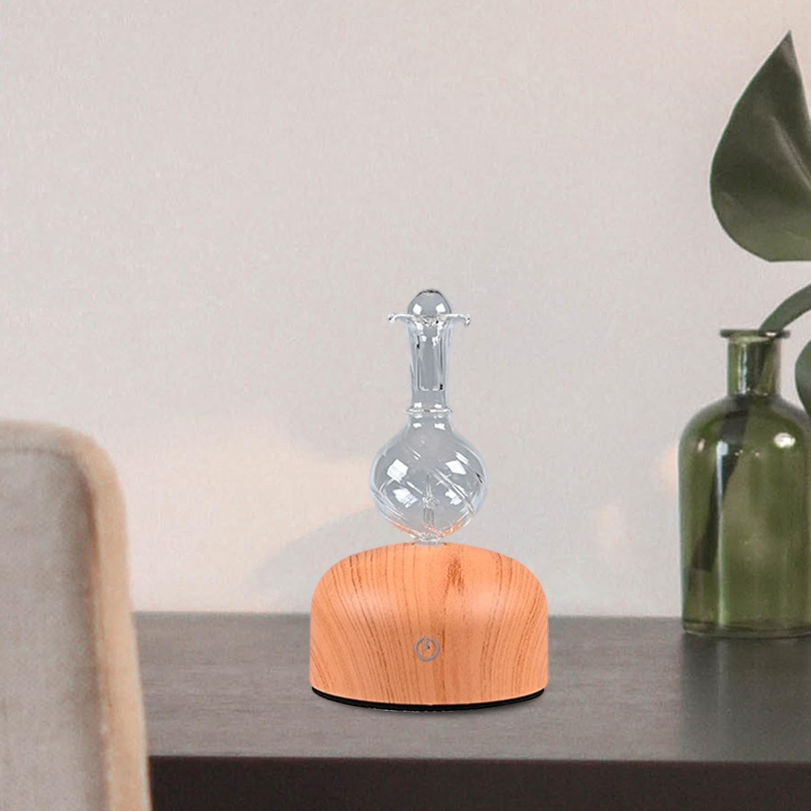 Difusor de Aceites Esenciales Portátil con Diseño Elegante en Madera Humidificador Automático USB Purificador Silencioso de Aire Difusor de Niebla Fin, Style B, Individual