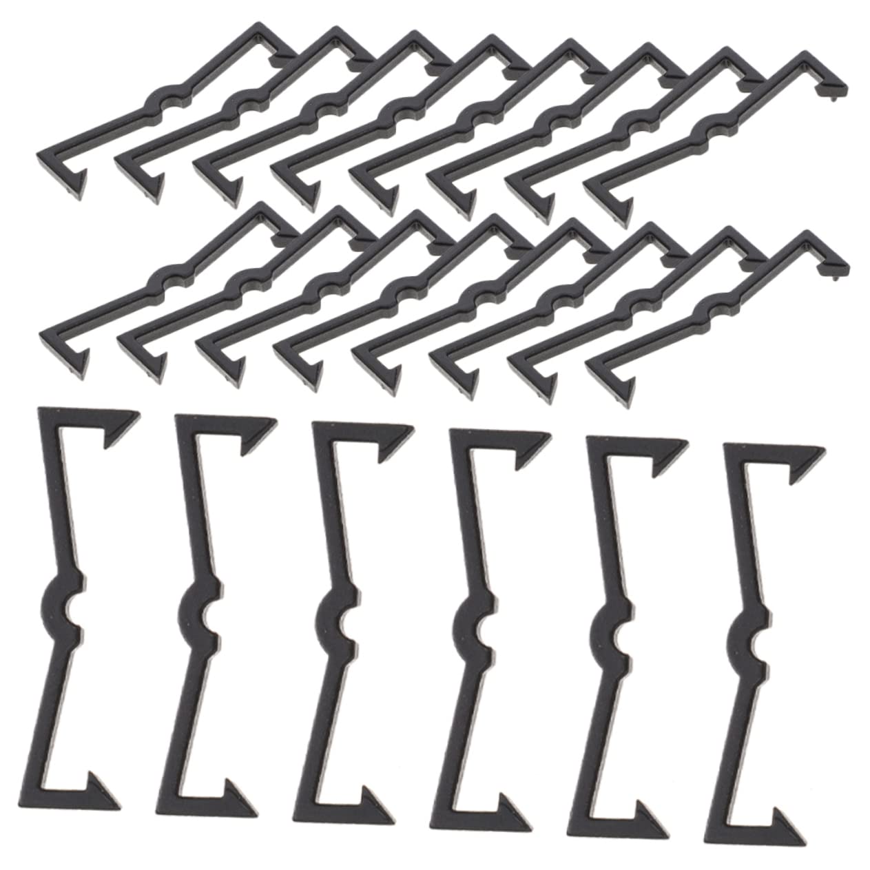 IMIKEYA Peg Board Hook Locks Retainer Set 50pcs Plastic Locking Clips for Peg Board Hooks No Tool Required