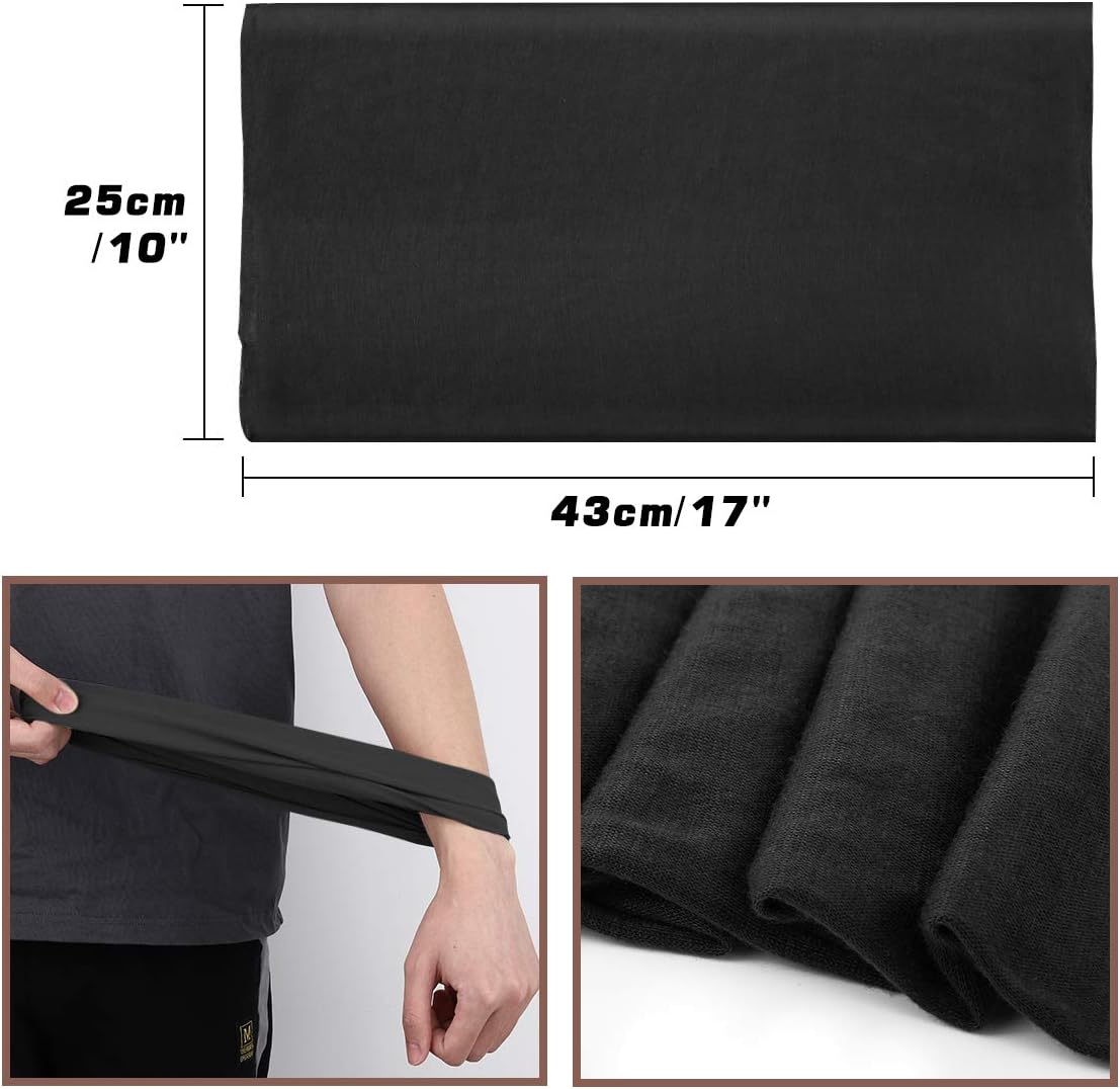 MoKo Neck Gaiter Face Mask Women Men 4 Pack, Bandana Headband Scarf Neck Gaiter, UV/Dust Protection Reusable Washable Stretchy Breathable Balaclava for Outdoor Cycling Motorbike : Everything Else