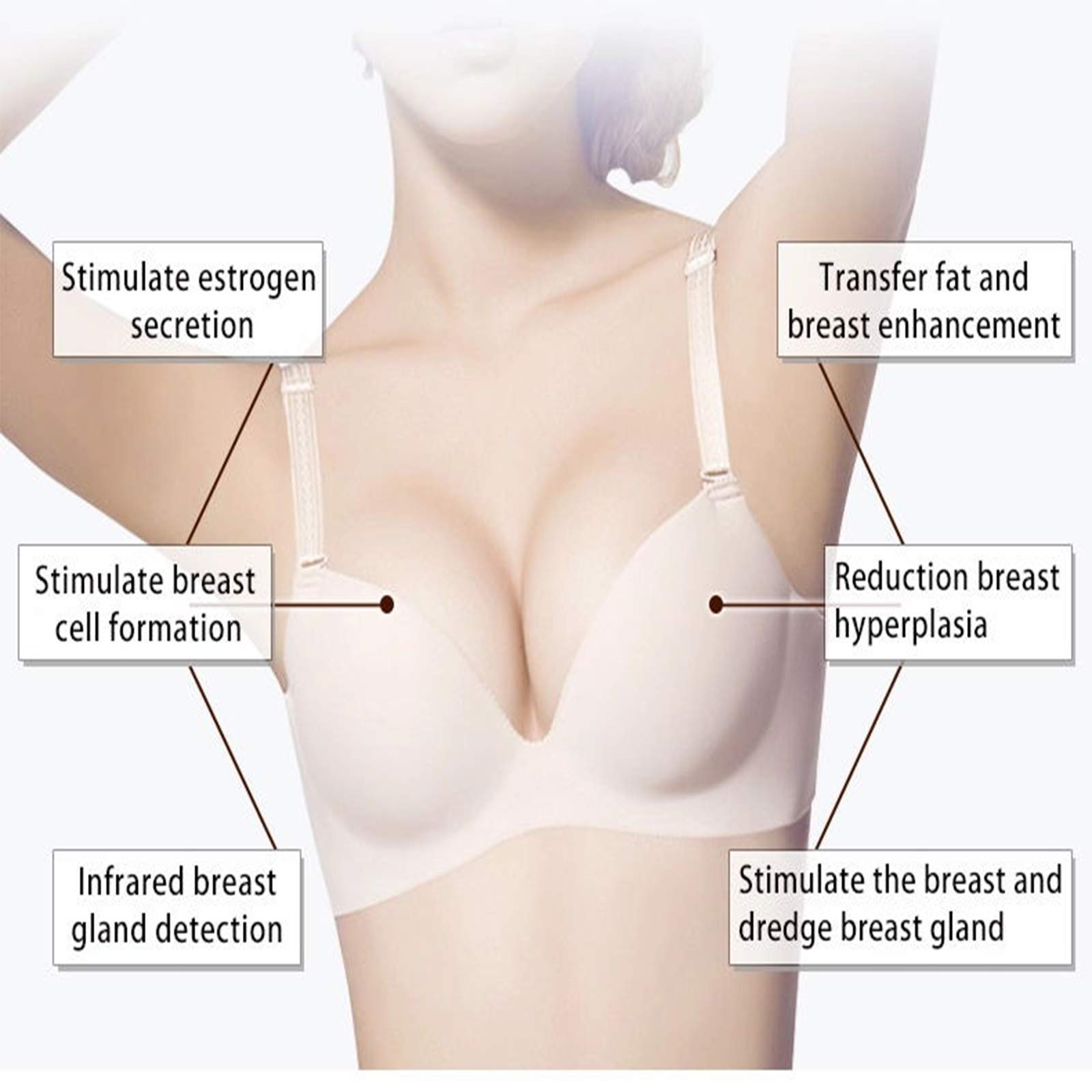 Dispositif d'amélioration du sein à double tasse, pompe à vide, ventouses, lève-fesses, massage féminin
