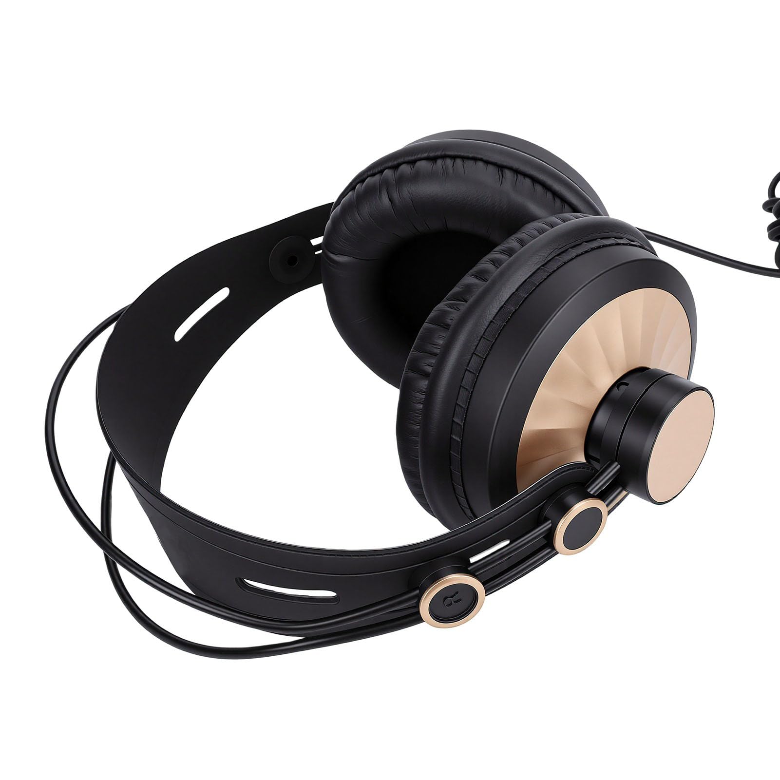 Asixxsix Słuchawki do Gier, Przetworniki HiFi 50 Mm z zamkniętą komorą, Słuchawki do Monitorów Studyjnych, Komputerowe z izolacją akustyczną, Miękkie Poduszki Nauszne i Adapter 3,5 Mm 6,35 Komputera