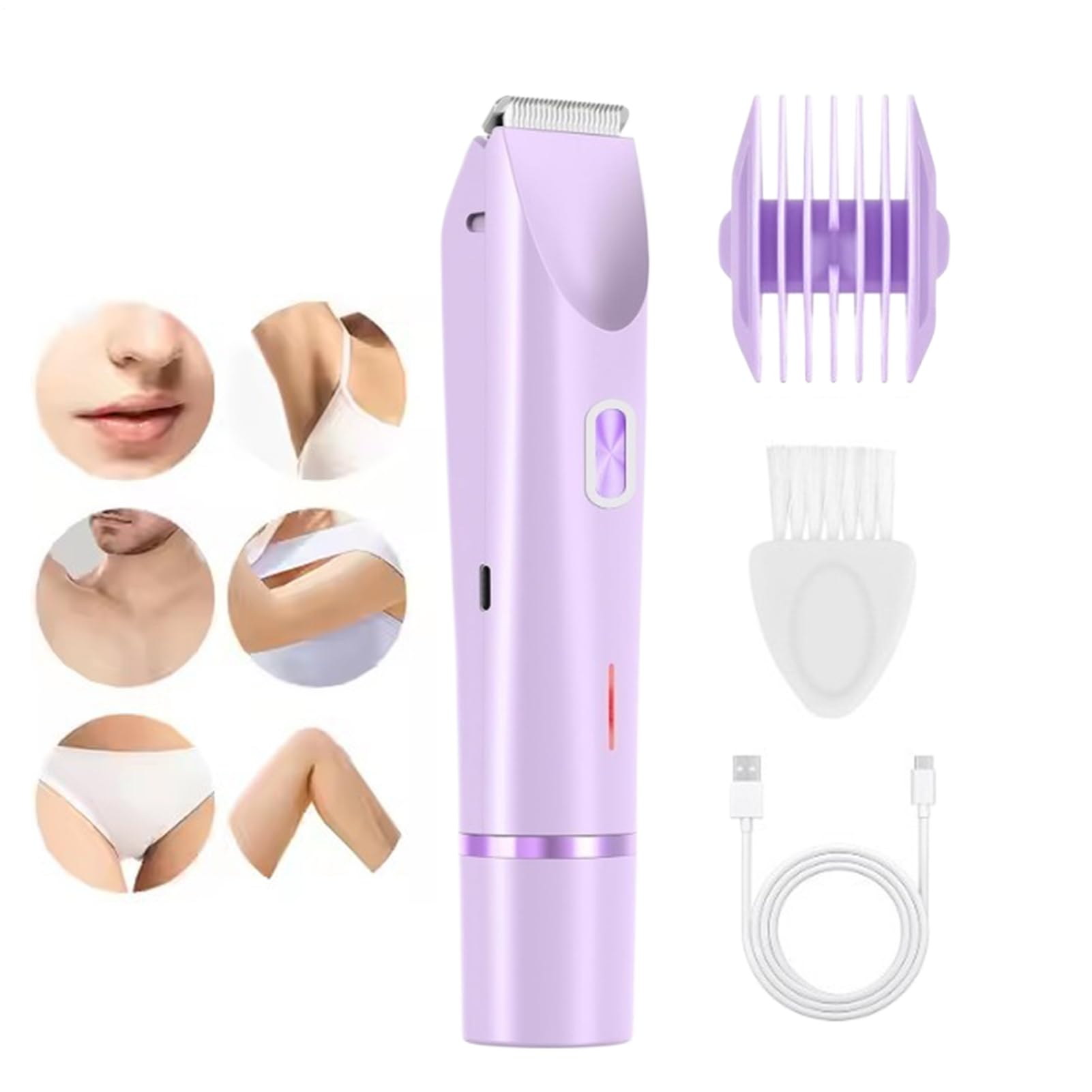 Afeitadora Eléctrica para Mujeres | Epilador Impermeable de Dos Cabezales - Afeitadoras Eléctricas de 400mAh para Piernas de Mujer - Para Pubis Zona Íntima Axilas Piernas Cuerpo Piel Belleza