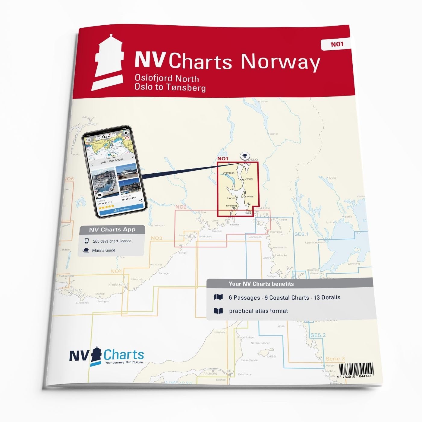 NV Atlas Norway NO 1 mit App Lizenz- Seekarte Norwegen - Oslo til Tønsberg