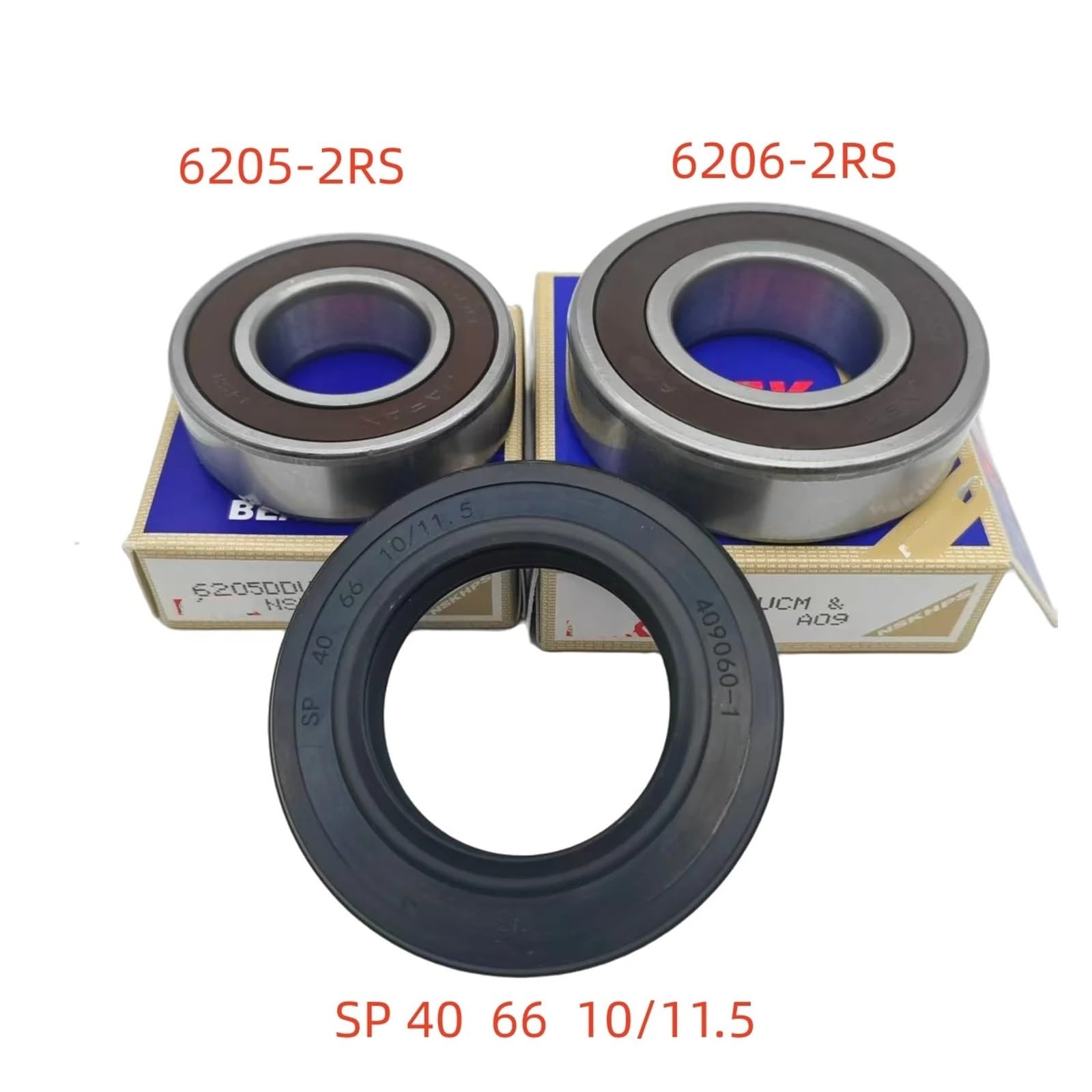 Kit De Roulements Et Joints De Cuve For Machine À Laver 6205 6206, Taille De Joint D'arbre, Compatible Avec Les Pièces De Rechange For Lave-linge À Chargement Frontal Haier