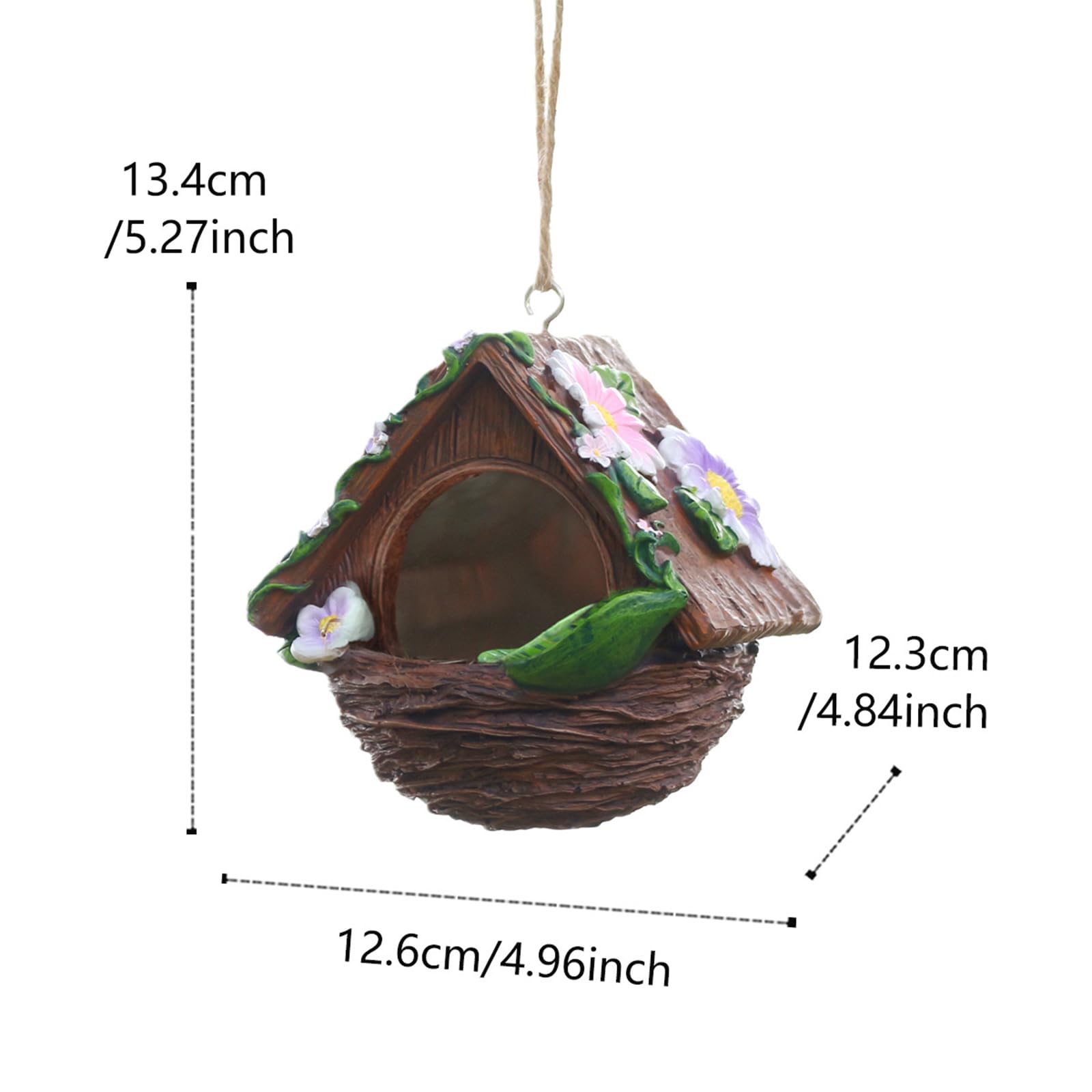 Nido per Uccelli Casetta per Riposo per Colibrì per Piccoli Uccelli Artigianali Dipinti Eleganti Casette per Fiori Casette per Uccelli per Esterni