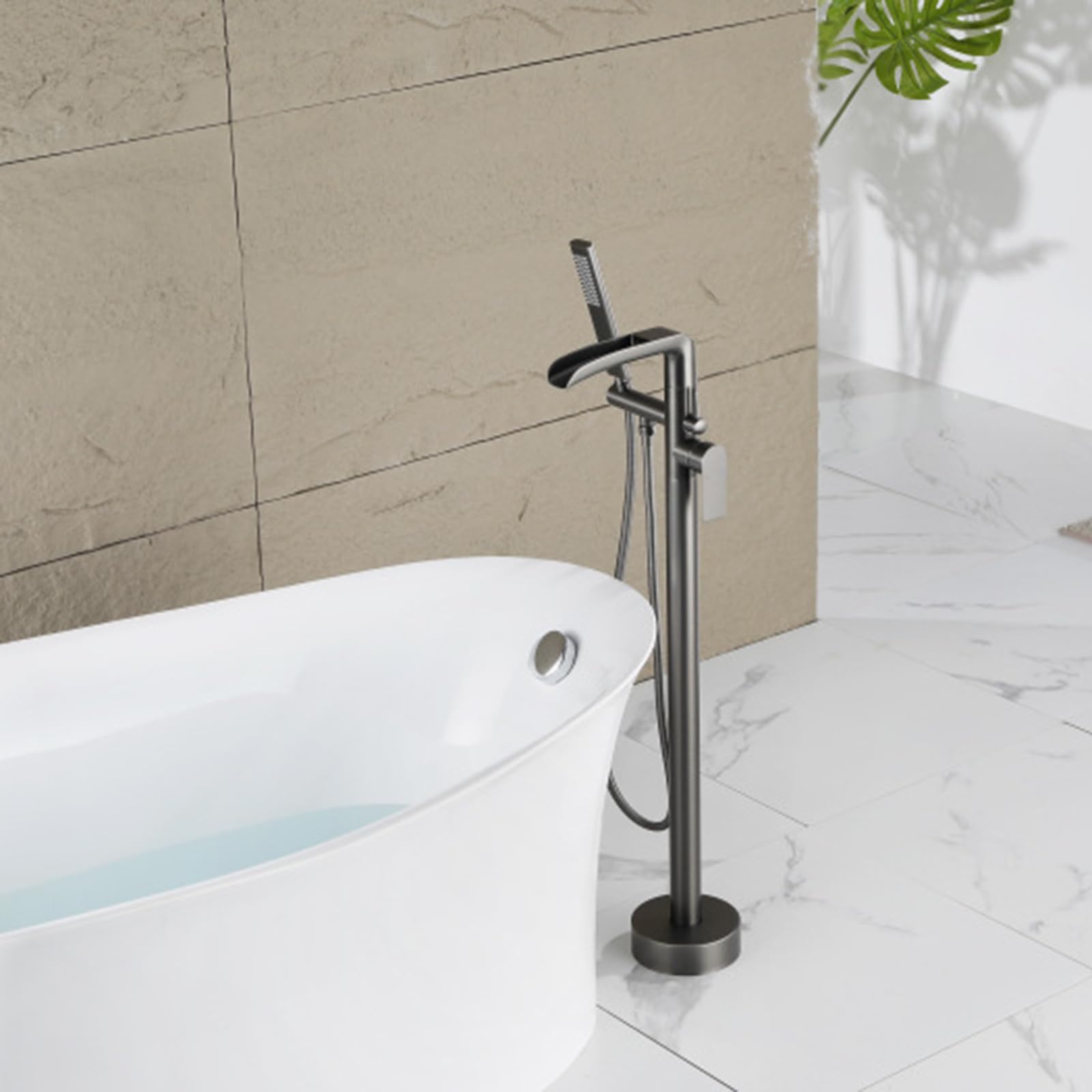 Robinet de mélangeur de douche den autoportant mitigeur cascade sol