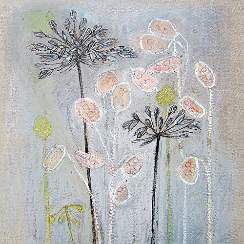 Toile imprimée Agapanthus 40 x 40 cm tableau moderne finition premium