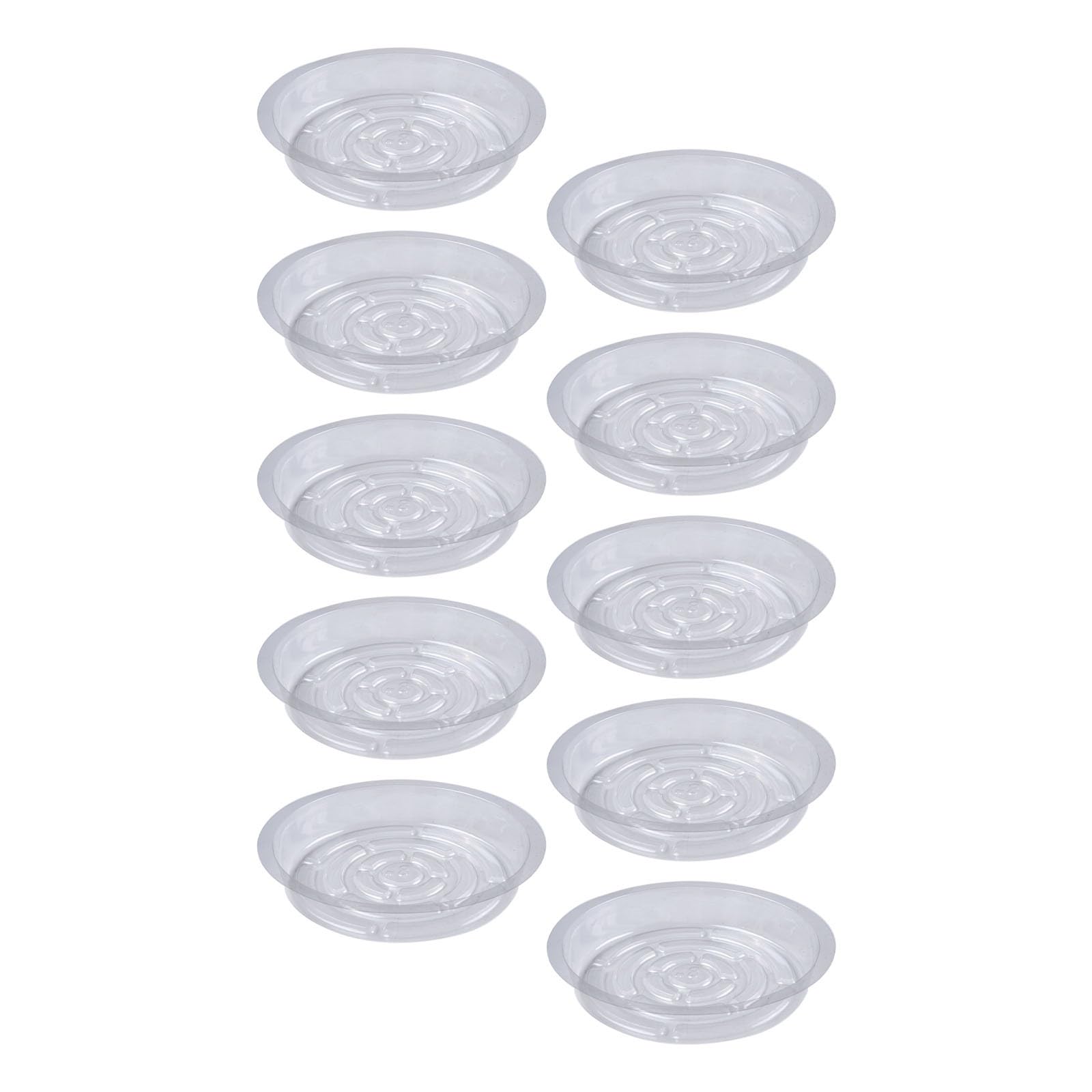 Durchsichtige Kunststoff-Blumentöpfe, Runde Pflanzenuntersetzer aus Kunststoff, 15,2–30,5 cm, transparent, wiederverwendbar