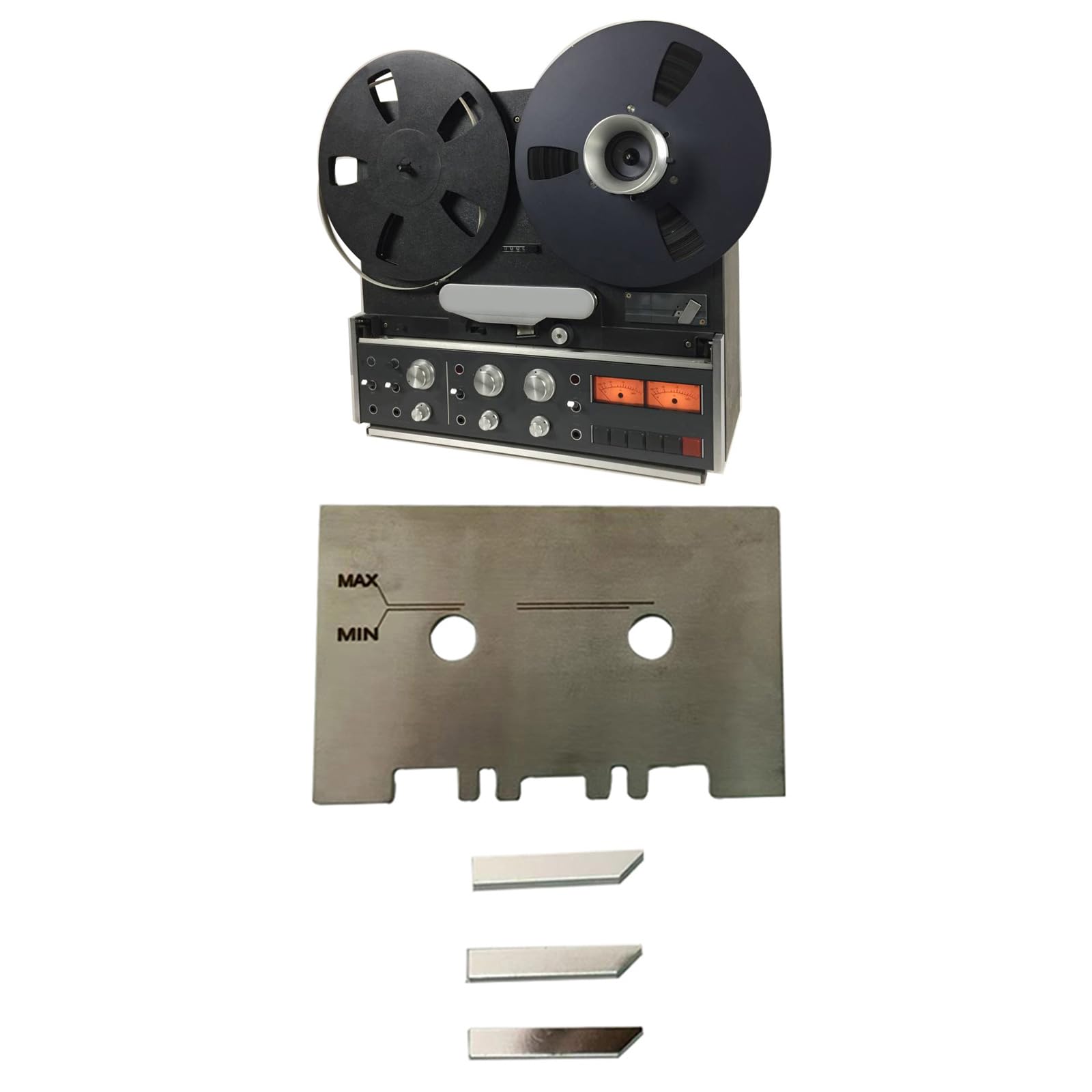 1 indicatore di allineamento meccanico testa e guida + 3 controlli in alluminio