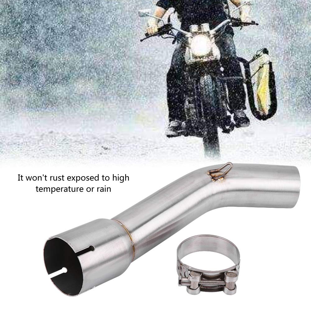 Tubo di scarico per moto 51 mm/2,01 ", di scarico completo in acciaio inossidabile Raccordo per tubo centrale per FZ1 FZ1-N 2006-2015