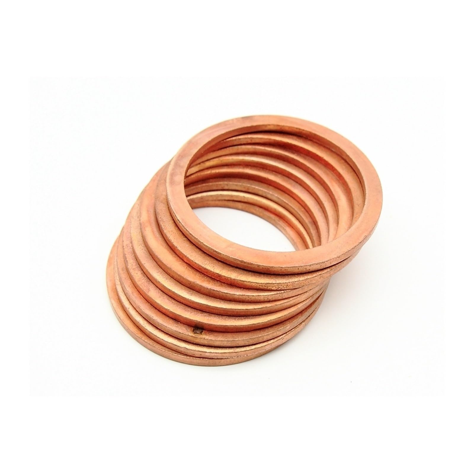 Arandelas, Arandela Plana de Cobre, 1 Junta Sellado, diámetro Interior 10 mm, Anillo, lámina Fina T3, Color Rojo