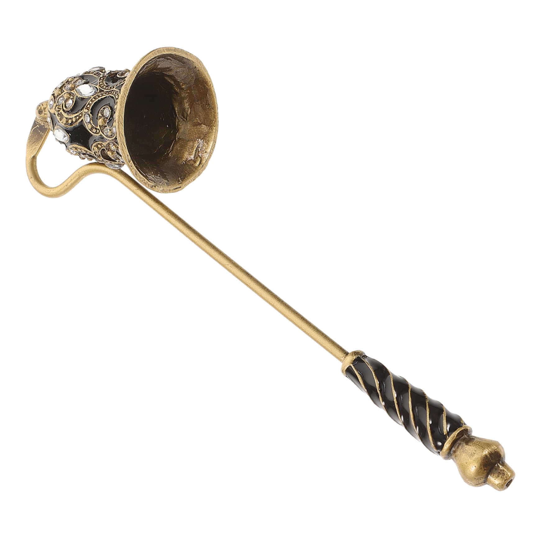 VICASKY Rhinestone Candle Snuffer Elegant Flower Design Candle Extinguisher Tool Long Handle for Easy Use and Minimal Smoke